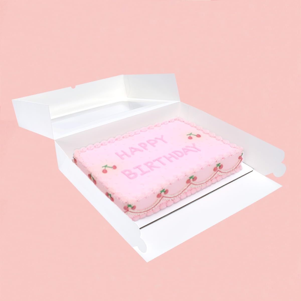 6 Pack 19x14x4 Inch Auto-Popup Large Rectangle Cake Boxes with Thick ...