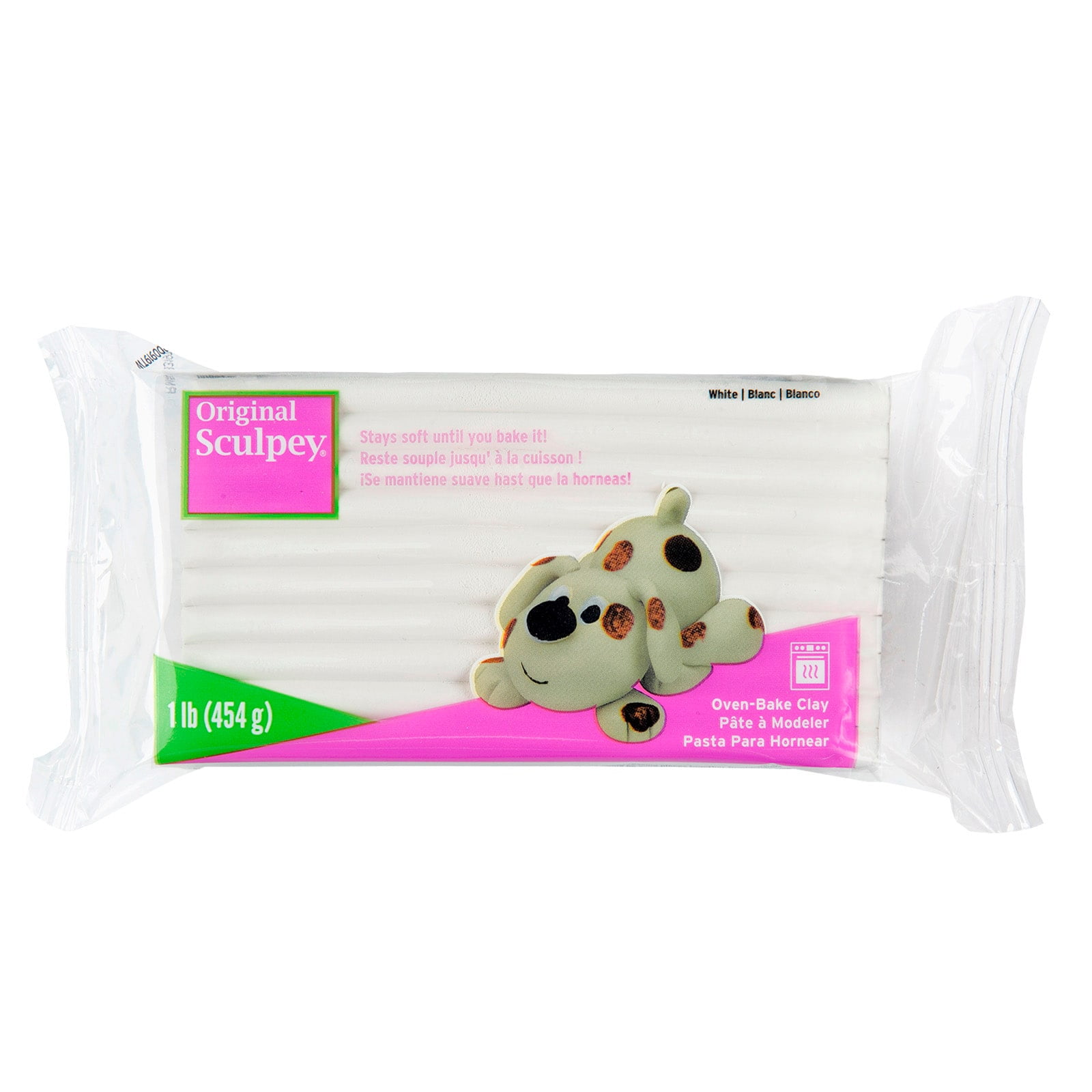 1lb. Original Sculpey White Oven Bake Clay, 6 Pack