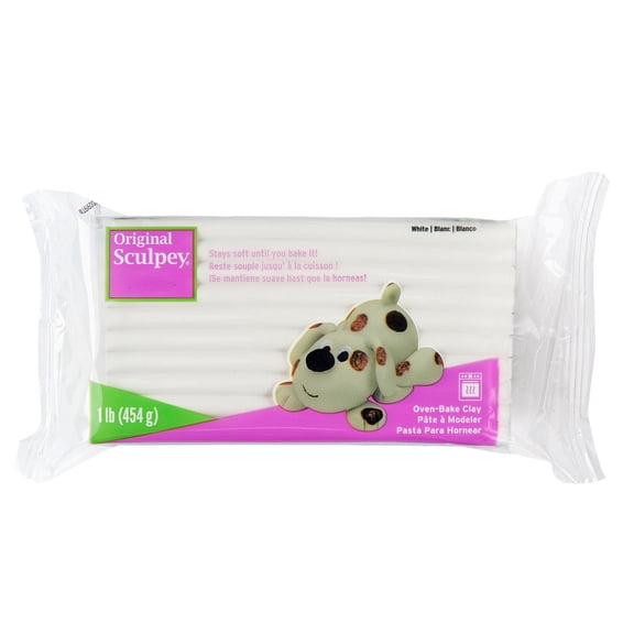 1lb. Original Sculpey White Oven Bake Clay, 6 Pack