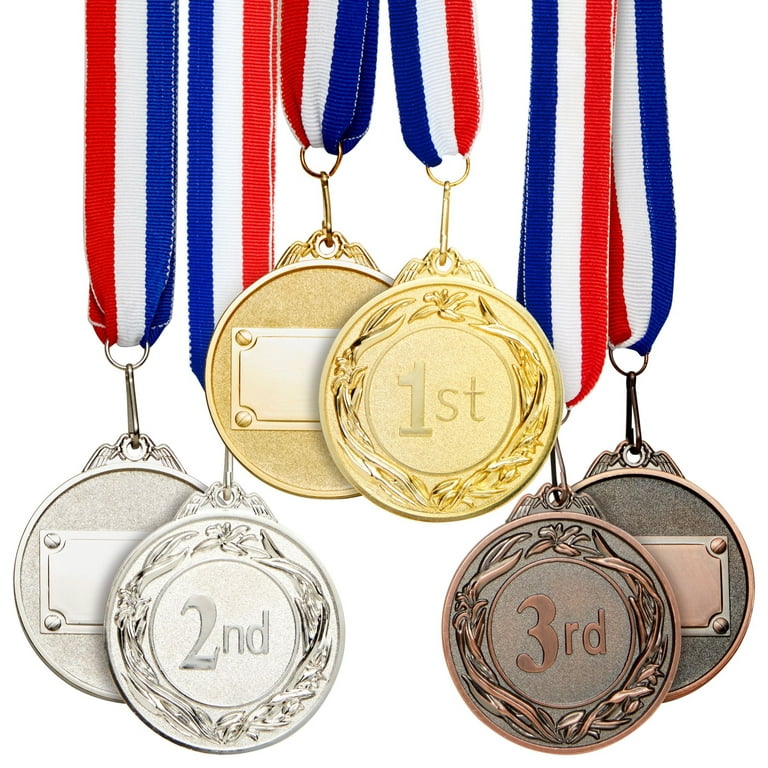 Achievement Medals, 2 Gold Student Recognition Medal Award, Comes with  Neck Ribbon