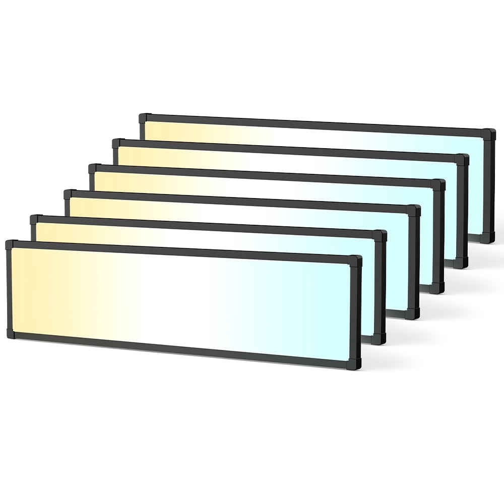 6 Pack 1x4 LED Flat Panel Light – 5500LM Ultra-Bright, Dimmable 30-50W, 3000K-6500K Adjustable, 0-10V Dimming, Slim Surface Mount Ceiling Light for Office, Home, Garage