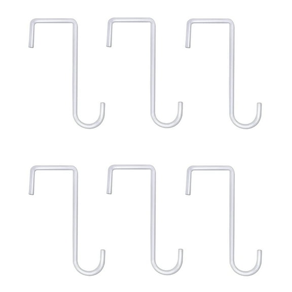 Over the Door Hooks,6 Pack Hanging Plant Bracke,6" Hanging Plant Hook Duty Organizer for Hanging Potted Plants,Hats,Towels,Shoe Bag- White