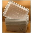 thumbnail image 1 of 6 Pack 20" x 15" x 7" White Polypropylene Bus Plastic Restaurant Dishwasher Tub Food Storage Box, 1 of 1