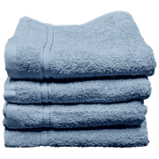 6 Pack 100% Cotton Hand Towels 20 x 35 | Gym Spa Hair Salon Bath | Aqua Blue