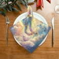 thumbnail image 1 of 6 Pack 20'' x20" Satin Table Napkins Dinner Napkins for wedding Party Decoration events Beautiful Unicorn, 1 of 6