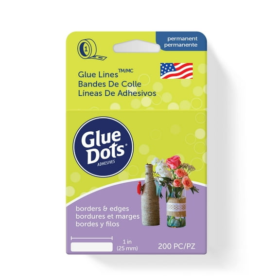 200 ct. (1,600 total) Glue Dots Glue Lines Permanent Adhesives, 8 Pack