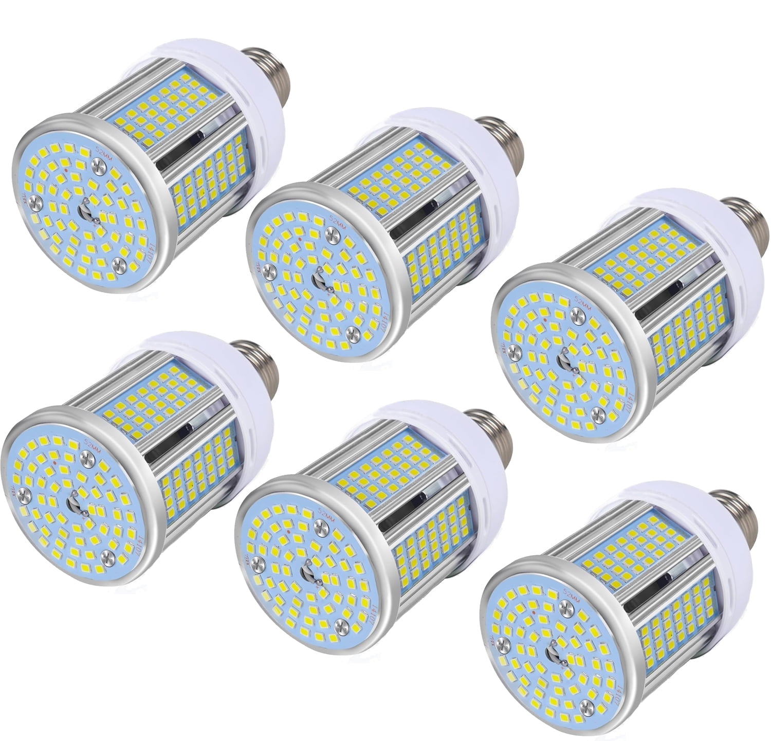 6 Pack 200W Equivalent Led Corn Light Bulb, 3600 Lumen 6000K Daylight 30W LED Corn Lamp, E26/E27 Medium Base for Indoor Garage Factory Warehouse Backyard 85V-265V