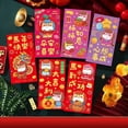 thumbnail image 1 of 6 Pack 2026 Chinese Lunar New Year Red Envelopes, Year of the Horse Themed Hong Bao for Lucky Money Gifts, Gold Foil Printed Design for Festive Occasions, 1 of 6