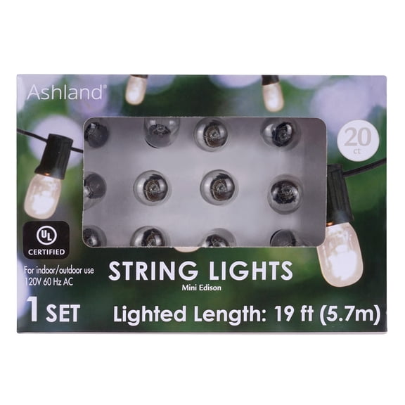 6 Pack: 20ct. Clear Mini Edison String Lights by Ashland
