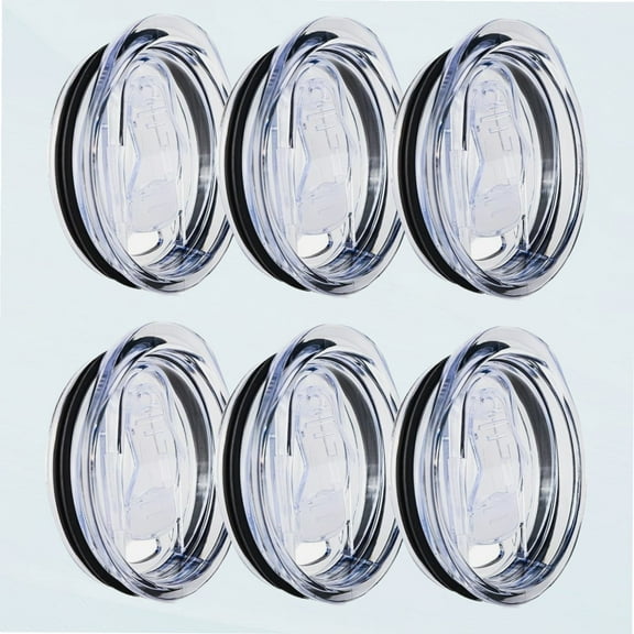 6-Pack 20oz Skinny Tumbler Replacement Lids, Splash-Proof, 2.75" Cup Mouth, Compatible with Yeti Rambler