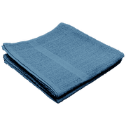 6 Pack 22 x 44 Petite Towels   Thin, Lightweight, 100% Cotton, Solid Blue | Ideal for Gyms, Kids, Spas, Pools, Beaches & Summer Camps