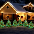 6 Pack 24 Inch Lighted Christmas Tree Outdoor Decoration Light up
