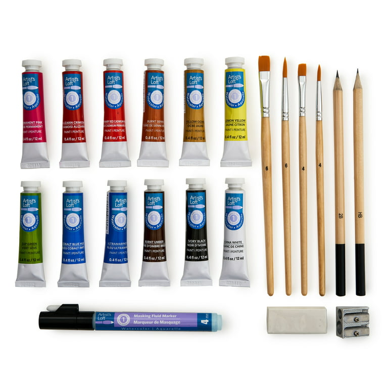 U.S. Art Supply Professional 24 Color Set of Watercolor Paint in 12ml Tubes Kit
