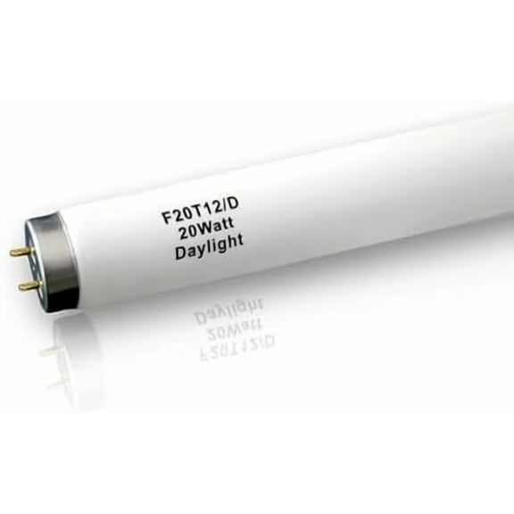6 Pack 2FT F20T12/D Daylight Fluorescent Bulb, 24 Inch 6500K 20 Watt Full Spectrum Light, 1.5 Inch Diameter T12 Linear Tube, High Transparency CRI 85+$$Tools & Hardware Other