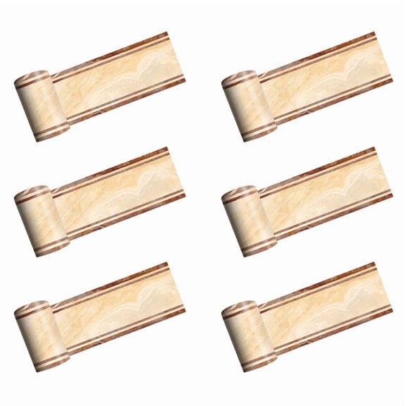 6-Pack 2M Self-Adhesive Baseboard Tile Sticker, Yellow Marble for Kitchen and Bathroom Walls