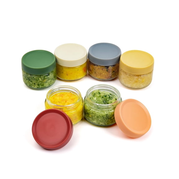 6 Pack 2oz Airtight Glass Salad Dressing Containers with Leakproof Lids, BPA-Free Portable Sauce Condiment Jars, Reusable Lunch Box Accessories for Dips & Sauces, Dishwasher Safe
