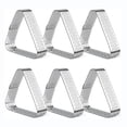 thumbnail image 1 of 6-Pack 3.15 Inch Perforated Triangle Tart Rings - 430 Stainless Steel Non-Stick Pastry Molds for Baking, Fruit Pie Crust & Mousse Cake Tools, 1 of 9