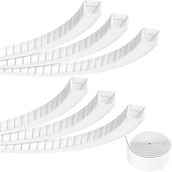 6-Pack 3.3Ft/1M Flexible Bendable Drywall LED Channel, Recessed Trimless U Shape LED Aluminum Channel for Curved Lighting Design, with 19.6Ft/6M Non-Cut Milky Silicone Cover$$Building Supply