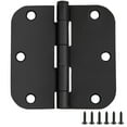 thumbnail image 1 of Design House 6-Pack 3.5" H x .625" Radius Butterfly Interior/Exterior Door Hinges, Matte Black, 1 of 14