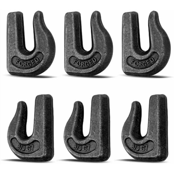 6 Pack 3/8'' Weld on Grab Hook, Heavy Duty Tractor Chain Hooks, G70 Grade Utility Hook Weldable for Trailer Truck, Forklift, Car, RV, Rigging, 6600 LBS Capacity$$Tools & Hardware Other