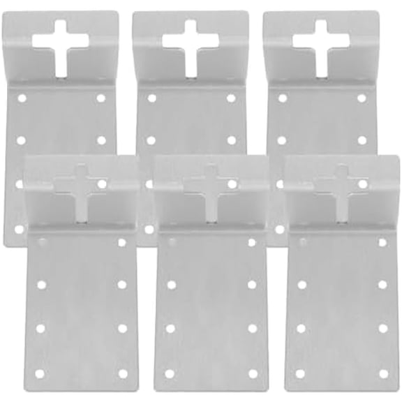 6-Pack 3-Inch T Post Brackets Heavy Duty Vertical Support Braces for Fence Post Bases Outdoor Mailbox Birdhouse Mounting$$Hardware