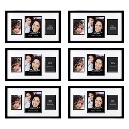 Studio Decor 3-Opening Collage Frame, 6 Pack