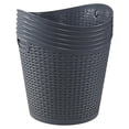 thumbnail image 1 of 6-Pack 30 L Large Plastic Clothes Hamper, Grey Laundry Storage Baskets, 1 of 7