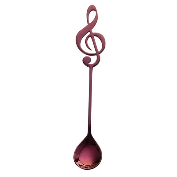 6 Pack 304 Stainless Steel Music Note Spoons | Creative Guitar Shaped, Leaf, and Cat Stirring Spoons - Ideal for Coffee, Tea, Desserts, and Milkshakes