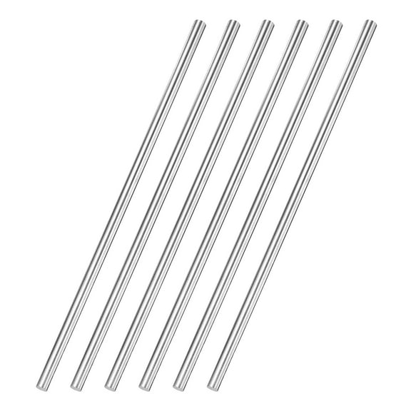 6 Pack 304 Stainless Steel Round Rod 1/4" Diameter 10" Length Solid Rod