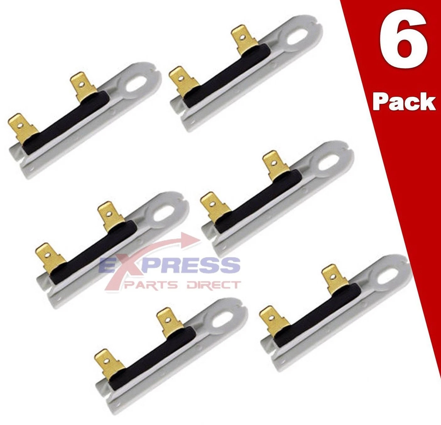 Zyler - (6 Pack) 3392519 Dryer Thermal Fuse For Kenmore Wp3392519, Ap6008325, Ps11741460