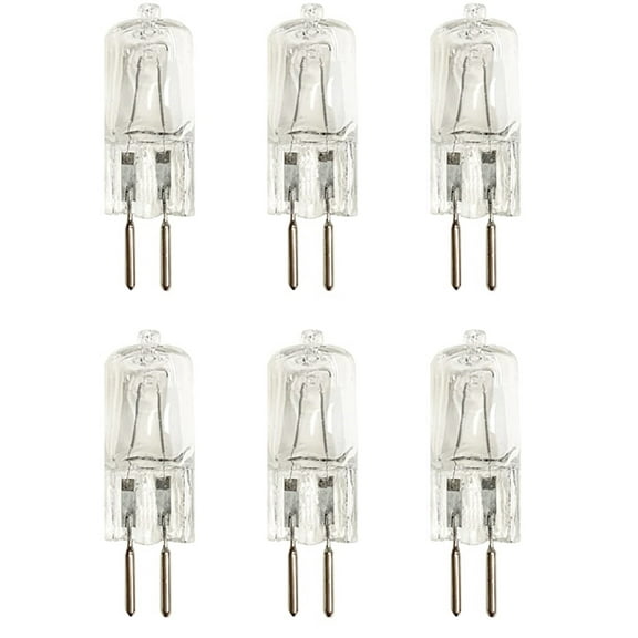 (6)-Pack 35 Watt GY6.35 120V 35W 110 Volt 35Watt G6.35 Bi Pin T4 130V Light Bulbs Anyray A1602Y