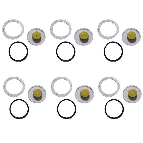 6 Pack 3595995 Trailer Hub Cap Window Cover Kit - Hub Caps with Gaskets & Vent Plug for Semi Truck Trailer Replaces 359-5995 283109C1 283109C 2249WK 4131244 54273 M3989 STM3595995
