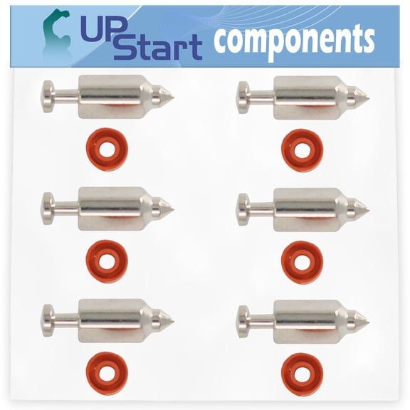 6-Pack 398188 Float Valve Replacement for Briggs & Stratton 090702-0147-02 - Compatible with 281144 Float Valve Needle Seat Kit