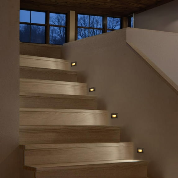 Leonlite Dimmable LED Zinc Alloy Faceplate Deck Light, 6 Packs
