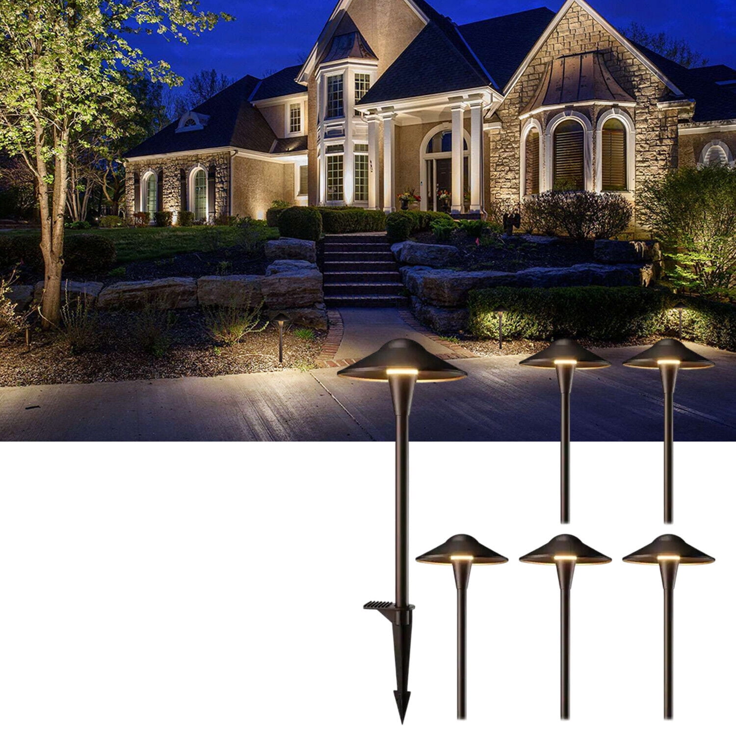 6 Pack Low Voltage Pathway Lights 5W ...