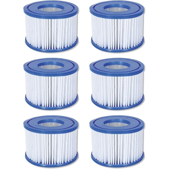 6 Pack 4.23.1 inch 90352E Swimming Pool Filter Pump Type VI Replacement Drop Down Cartridge Accessory for Clean and Hygienic Water