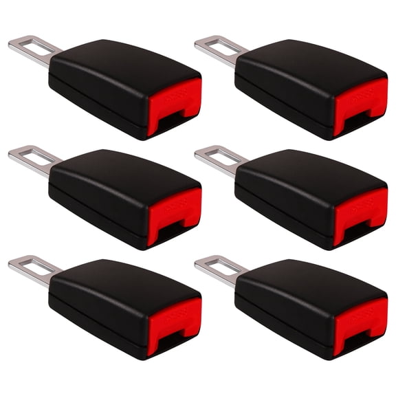 Riverwind Universal Regular Seat Belt Extender 4.7" Black with Easy To Access 6 Piece 6 Pack