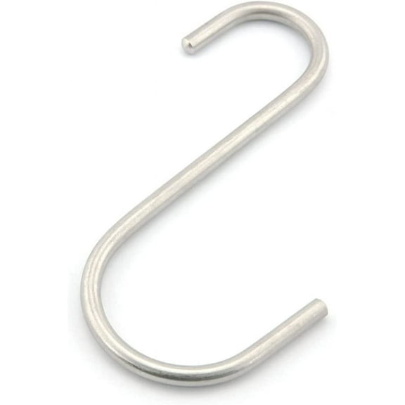 6 Pack 4.8 Inch Heavy Duty Solid Stainless Steel S Hook S Shape Durable Hanging Hooks for Heavy Items Tools, Auto Parts, Bicycle, Tires, Hoses.