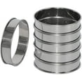 thumbnail image 1 of 6 Pack 4 Inch Double Rolled English Muffin Rings, Stainless Steel Crumpet Rings, Tart Rings, Round, 1 of 5