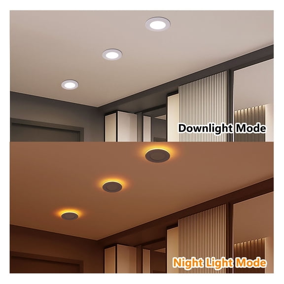 6 Pack 4 Inch LED Recessed Lights, Dimmable White 2700K-5000K, 800LM 9W 120V Canless Wafer Downlights, Ultra-Thin Recessed Lighting for Kitchen, Bedroom, Bathroom
