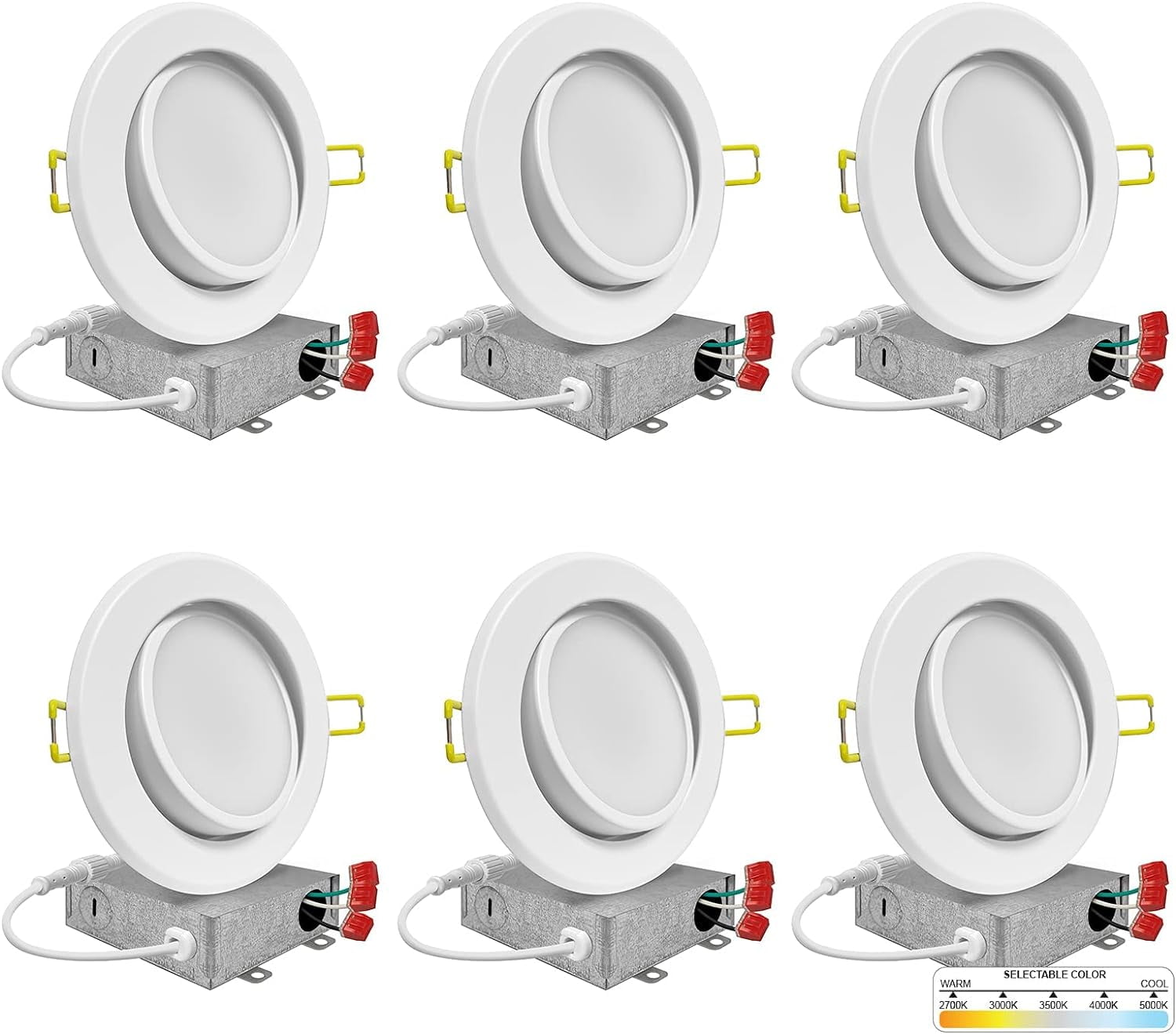 NuWatt 4" White Aluminum Dimmable LED Recessed Light Kit, Energy Star
