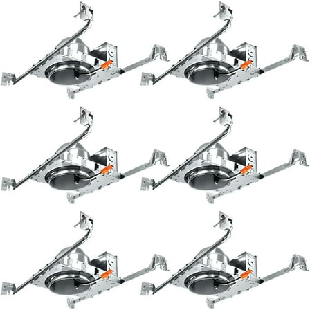 6 Pack 4 inch Recessed Lighting Housing Can Light New Construction, Air Tight Ceiling Can with TP24 Connector 120-277V, IC Rated, UL, ETL Listed