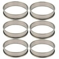 thumbnail image 1 of 6 Pack 4Inch Double Rolled Muffin Rings,Stainless Steel Crumpet Rings, 1 of 8
