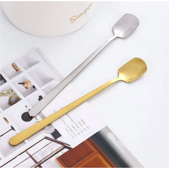 6-Pack 5.7 Iced Teaspoon Set Stainless Steel Mixing Stirring Coffee Spoons