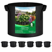 6-Pack 5 Gallon Grow Bags, Aeration Fabric Pots with Handles, Heavy Duty Cloth Pots for Plants