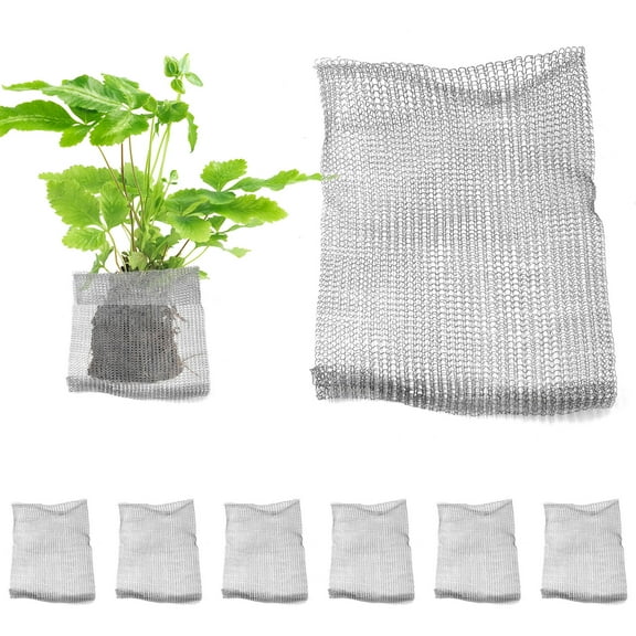 6 Pack 5 Gallon Root Guard Baskets, Stainless Steel Mole Vole Gopher Proof Wire Baskets, Underground Animal Gopher Cages for Planting, Garden Trees Flowers Mesh Plant Root Protector