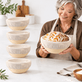 6 Pack 5 Inch Mini Banneton Bread Proofing Baskets Small Sourdough ...