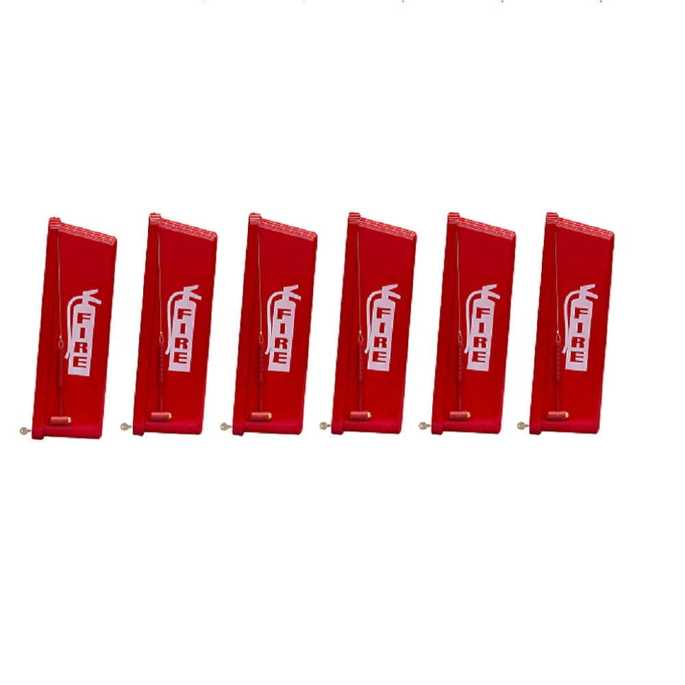 6 Pack 5 lb. Fire Extinguisher Cabinets Indoor Outdoor Red Surface Mount
