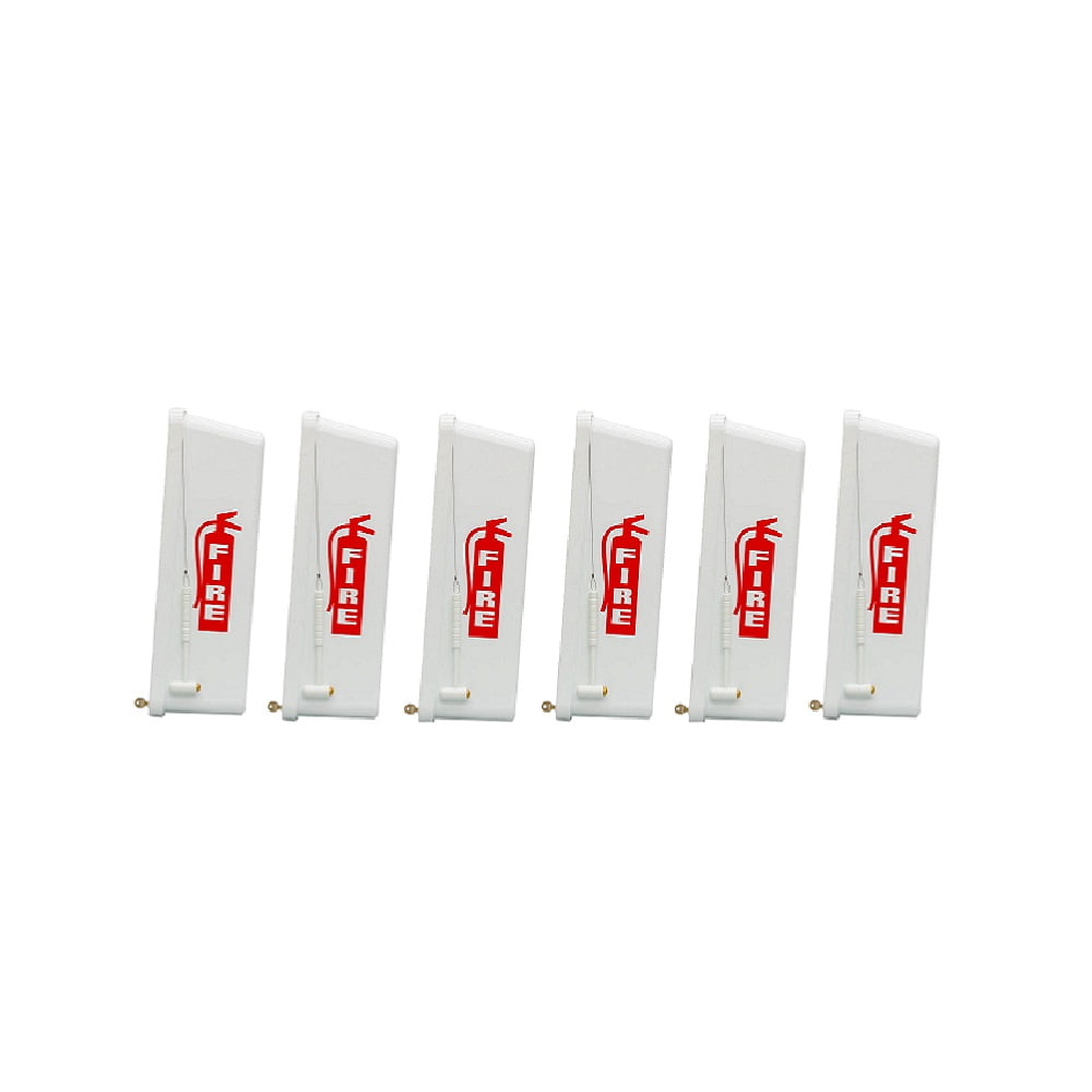 Fire Extinguisher Cabinets Indoor Outdoor White Surface Mount 5 lb. 6 Pack