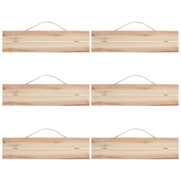 6 Pack: 5" x 20" Wood Slats Plaque by Make Market